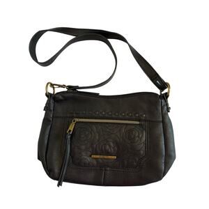 Rosetti Boho Embroidered Floral Convertible Ltweight Soft Crossbody Purse Travel